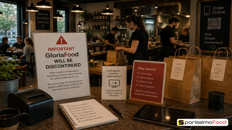 GloriaFood schliesst am 30. April 2027 — Was Restaurantbesitzer jetzt sofort tun müssen